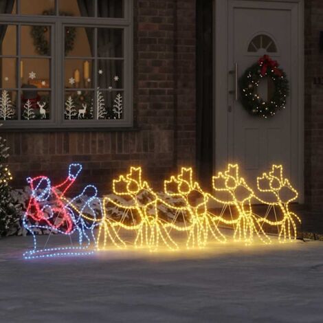 Décoration de Noël avec 1224 LED Multicolore 69 x 79 cm PVC vidaXL