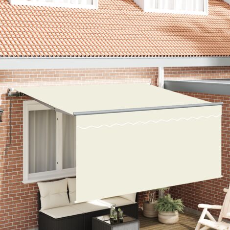 vidaXL Retractable Awning Cream 300 x 200 cm Polyester and Aluminium (1/5)