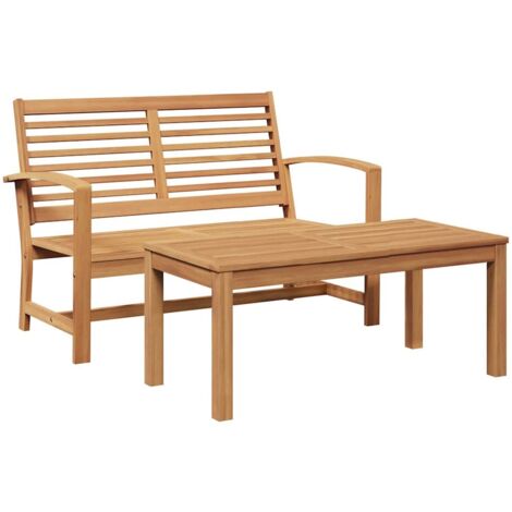 Ensemble de canapé de jardin Naturel Bois de teck solide vidaXL
