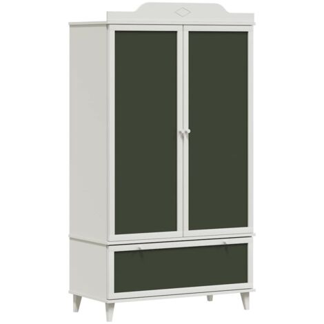 vidaXL Chalkboard Wardrobe with Drawer ROROS White 90 x 45 x 165 cm (1/5)