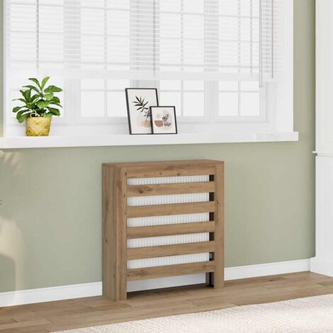 Vidaxl – Cache-radiateur chêne artisanal 78x20x82 cm – Bois d'ingénierie – Design à lattes modernes – Facile à entretenir