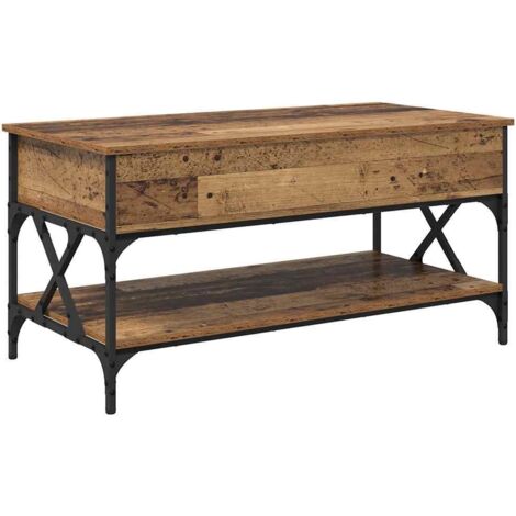 vidaXL  Coffee Table  Old Wood 100 x 50 x 50 cm Engineered Wood