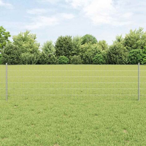 vidaXL Welded Wire Fence 10 x 0.6 m (W x H) Hot-Dip Galvanised Steel