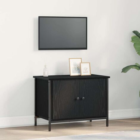 vidaXL  TV Cabinet  Black Oak 60 x 35 x 45 cm Engineered Wood