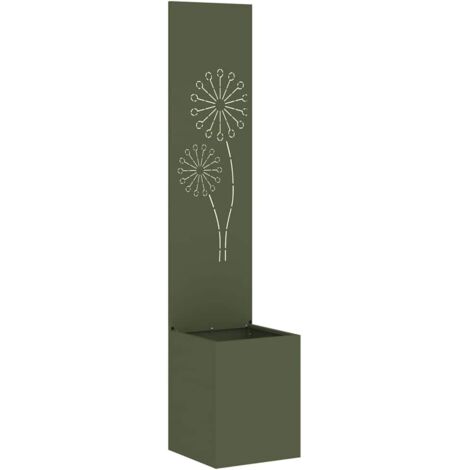 vidaXL Garden Privacy Screen Olive green 32 x 150 cm Cold-rolled steel
