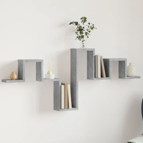 vidaXL Wall Shelf Concrete Grey 104,5x10x43 cm Engineered Wood