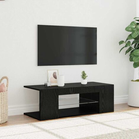 Meuble TV Chêne noir 90 x 39 x 30 cm Bois d'ingénierie vidaXL