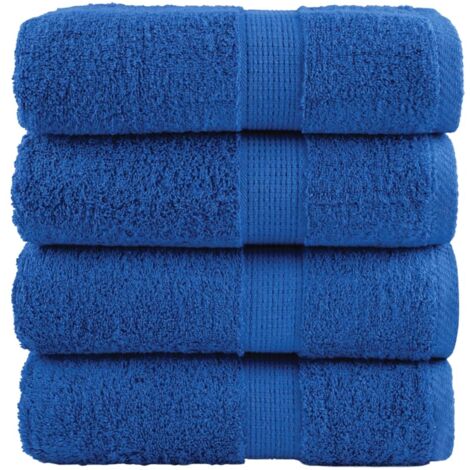Serviettes d'invité de qualité supérieure SOLUND 4 pcs bleu vidaXL