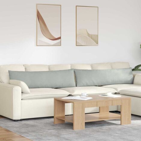 vidaXL  Sofa Pillows  2 pcs Light Grey 145 x 40 cm Corduroy Fabric