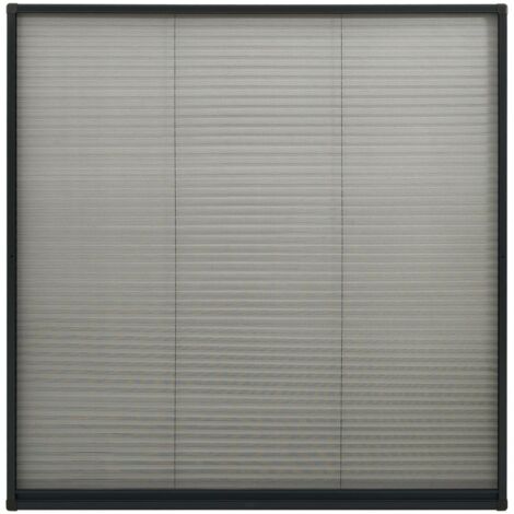 vidaXL Plisse Insect Screen for Windows Aluminium Anthracite 120x120cm