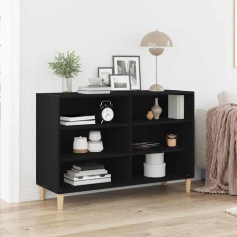 vidaXL Sideboard Black Oak 103.5 x 35 x 70 cm Engineered Wood (1/5)