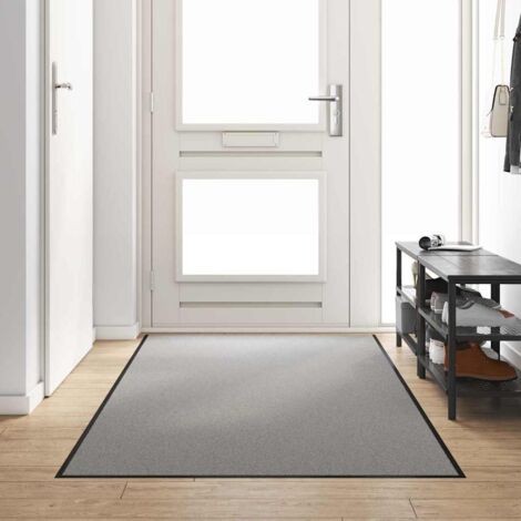 vidaXL  Doormat  Grey and Black 120 x 300 cm 100% Polyamide