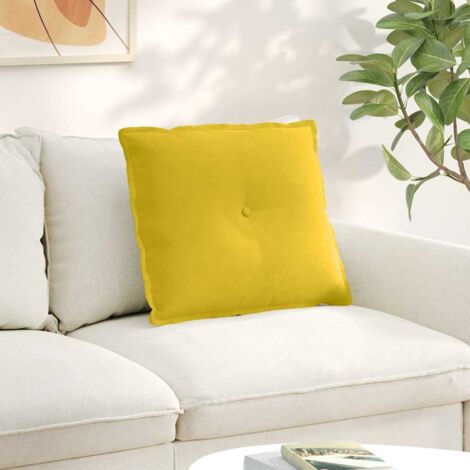 vidaXL  Back Pillow  Yellow 60 x 50 cm Corduroy Fabric