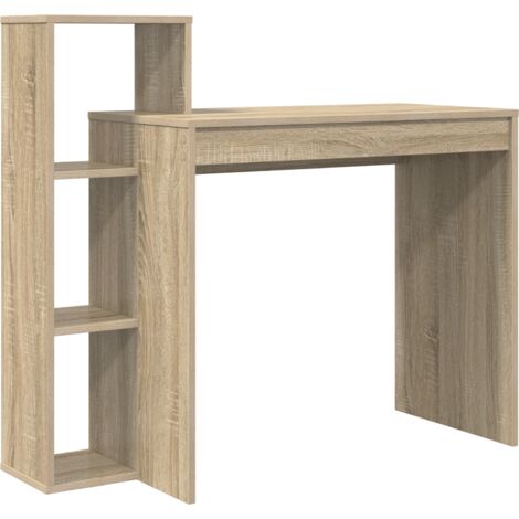 Vidaxl – Bureau droit avec étagères en bois d'ingénierie – Dimensions 100 x 40 x 90 cm – Finition sonoma – Design moderne pour bureau à domicile