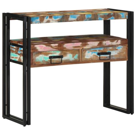 Table console 90 x 33 x 75 cm bois de récupération massif vidaXL