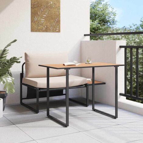 vidaXL Outdoor Steel Seating 2 pcs Taupe Steel (1/5)