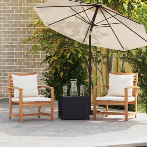 Chaises de jardin 2 pcs Naturel 60 x 65 x 76.5 cm vidaXL