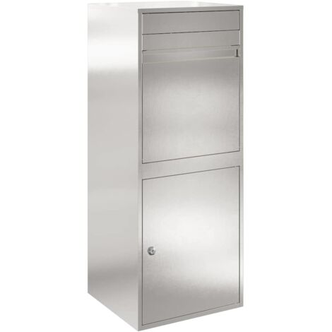 Boîte de dépôt de colis Noir 41 x 38 x 103 cm Acier inoxydable vidaXL