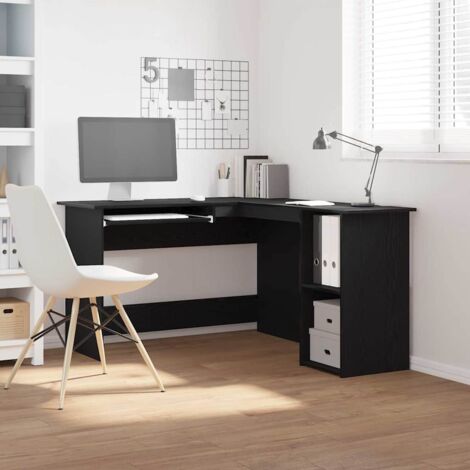 Bureau d'angle Chêne noir 120 x 140 x 75 cm Bois d'ingénierie vidaXL