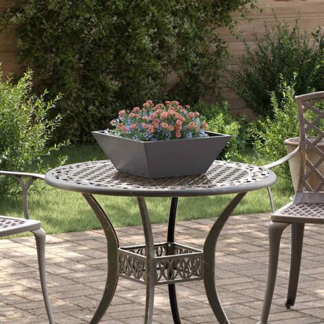 vidaXL Garden Planter 5 pcs Black 40 x 40 x 15 cm Cold-rolled Steel (1/5)