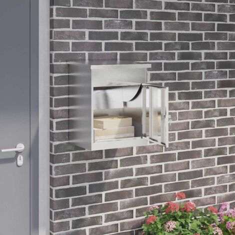 Vidaxl – Boîte de dépôt de colis sécurisée en acier inoxydable – Résistante à l'eau – Dimensions 44 x 35 x 59 cm – Verrouillable pour extérieur - NOIR 44 X