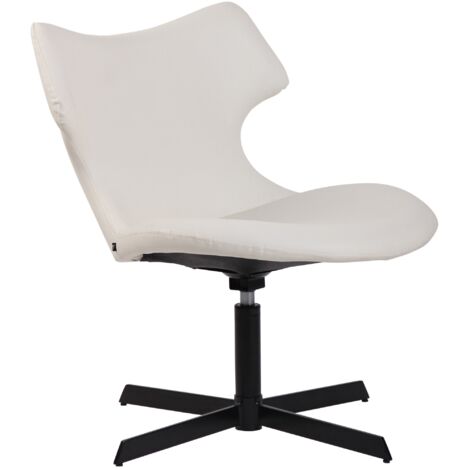 Chaise lounge Welland en Similicuir avec Pied en métal Blanc (1/5)