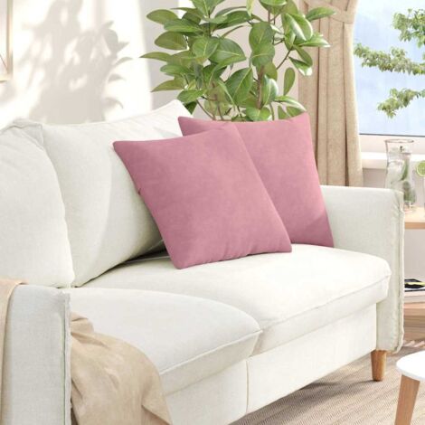 Coussins de canapé 2 pcs Rose 45 x 45 cm vidaXL