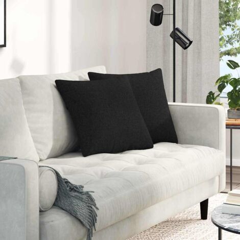 vidaXL  Sofa Pillows  2 pcs Black 45 x 45 cm Fabric