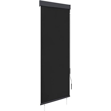 Vidaxl – Store roulant d'extérieur 60 x 250 cm – Tissu polyester respirant avec revêtement PA – Barre en aluminium et cassette en acier – Mécanisme à manivelle (1/5)