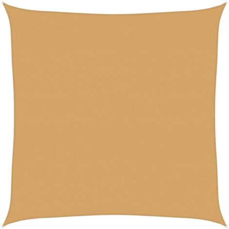 Voile d'ombrage 160 g/m² carré sable 4,5x4,5 m PEHD vidaXL