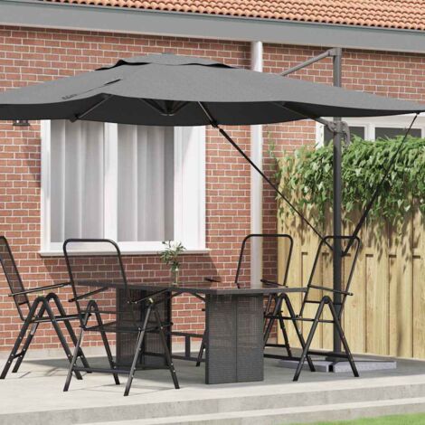 vidaXL  Roma Parasol  Anthracite 286 x 284 x 265 cm (1/5)