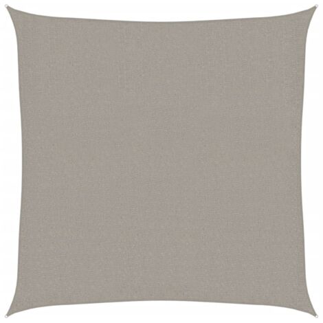 Voile d'ombrage 160 g/m² carré gris clair 3,6x3,6 m PEHD vidaXL