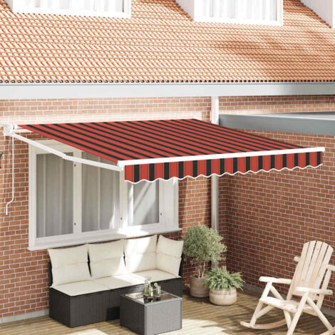 vidaXL  Awning  Orange and Brown 350 x 250 x 165 cm Polyester and Metal