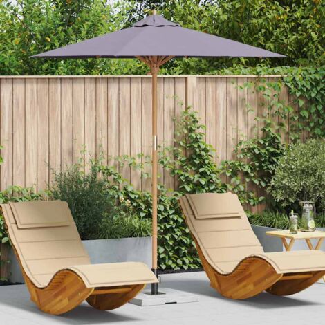 vidaXL Garden Parasol Dark Grey Ø 217 x 230 cm Bamboo