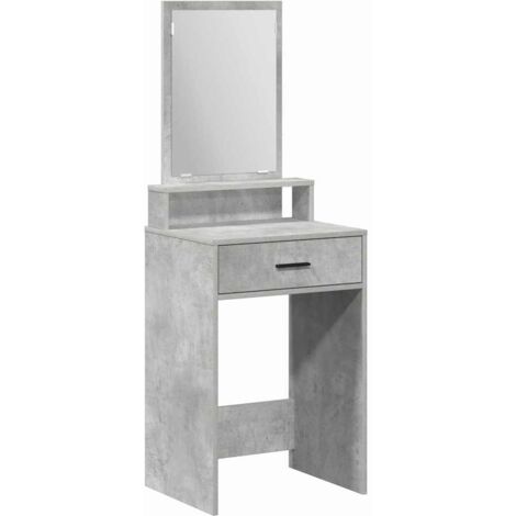 Coiffeuse Gris béton 50 x 41 x 140 cm Bois d'ingénierie vidaXL