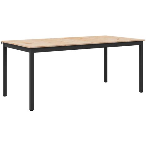 vidaXL  Dining Table  Natural 140 x 80 x 75 cm Solid Pine Wood (1/5)