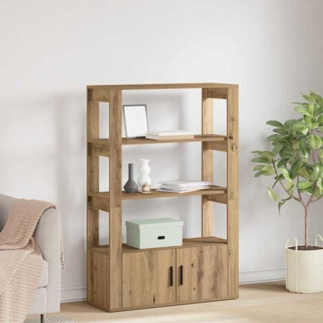 vidaXL Sideboard Artisan Oak 80 x 30 x 119.5 cm Engineered Wood (1/5)