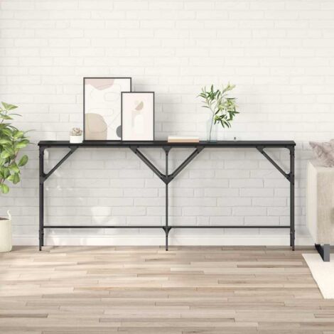 Table console Chêne noir 180 x 29 x 75 cm Bois d'ingénierie vidaXL