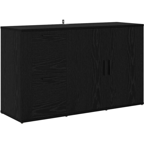 vidaXL  Sideboard  Black Oak 100 x 33 x 59.5 cm Engineered Wood (1/5)