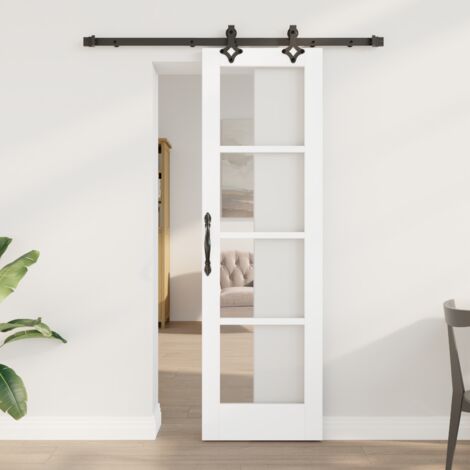 Porte Coulissante Autre Blanc 61 x 198.5 cm Bois et métal vidaXL (1/5)