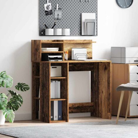 Bureau avec rangement Bois Ancien 90 x 48 x 101,5 cm vidaXL
