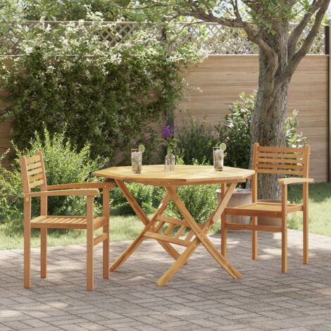 vidaXL Chair 2 pcs Brown 56 x 55 x 90.5 cm Solid Teak Wood (1/5)