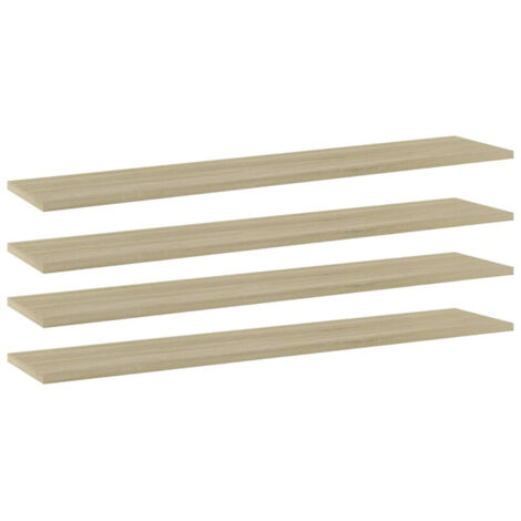 Panneaux bibliothèque 4 pcs Chêne sonoma 100x20x1,5cm Aggloméré vidaXL