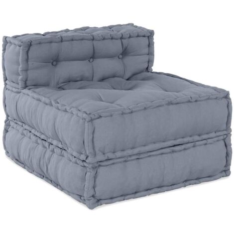 vidaXL  Modular Sofa Unit  Grey 70 x 70 x 56 cm Fabric