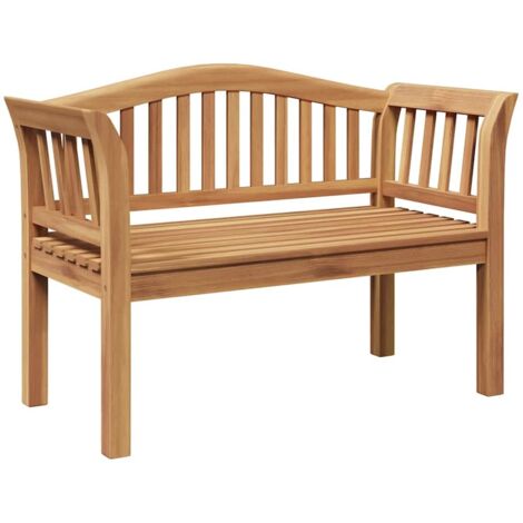 Banc de jardin Marron 120 x 53,5 x 85 cm Bois de teck solide vidaXL (1/5)
