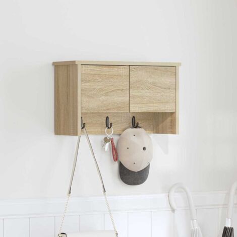 Porte-manteau mural avec étagère Chêne sonoma 50 x 20 x 30 cm vidaXL