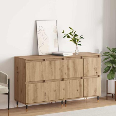 Armoire de rangement 2 pcs Chêne artisanal 60 x 35 x 70 cm vidaXL
