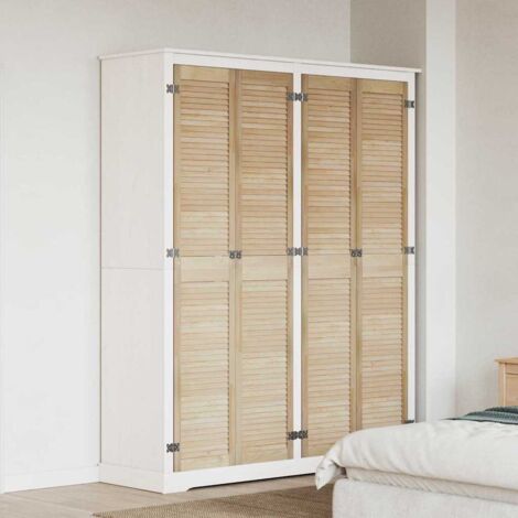Vidaxl – Porte de placard affleurante 4 pcs en pin massif – Dimensions 201 x 39.5 cm – Design moderne pour intérieur – Facile à installer