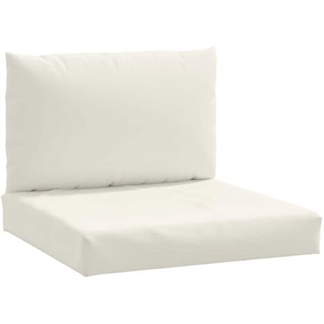 vidaXL Pallet Cushions 2 pcs Melange Cream Fabric