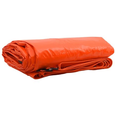 vidaXL  Tarpaulin 650g / m²  Orange 5 x 6 m Canvas with PVC Coating